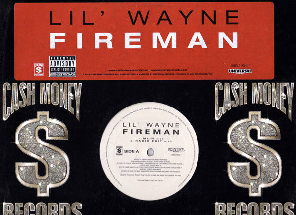 Lil Wayne : Fireman (12", Promo)