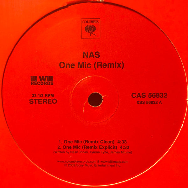 Nas : One Mic (Remix) (12")