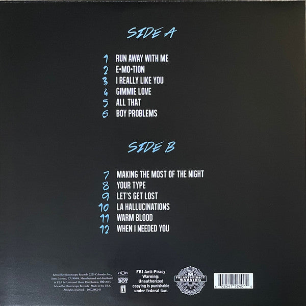 Carly Rae Jepsen : E•MO•TION (LP, Album, Ltd, RE, Blu)