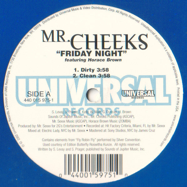 Mr. Cheeks : Friday Night (12", Single)