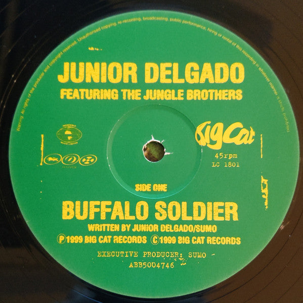 Junior Delgado Featuring Jungle Brothers : Buffalo Soldier (12")