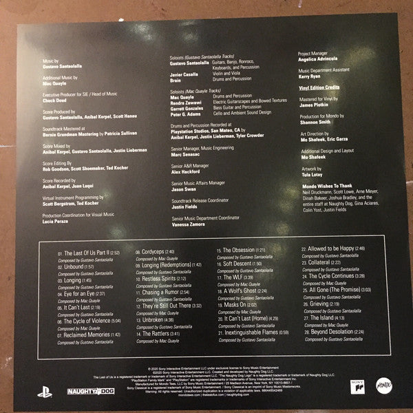 Gustavo Santaolalla, Mac Quayle : The Last of Us Part II (2xLP, Album, Ltd, 180)
