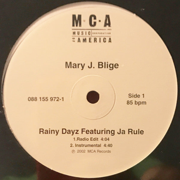 Mary J. Blige Featuring Ja Rule : Rainy Dayz (12")