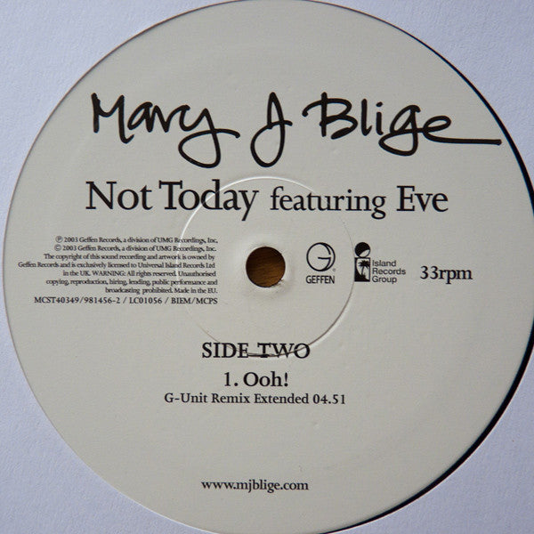Mary J. Blige : Not Today (12")