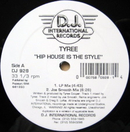 Tyree Cooper : Hip House Is The Style (12")