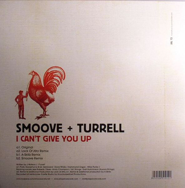 Smoove + Turrell : I Can't Give You Up (12", Single)