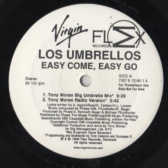 Los Umbrellos : Easy Come, Easy Go (12", Promo)