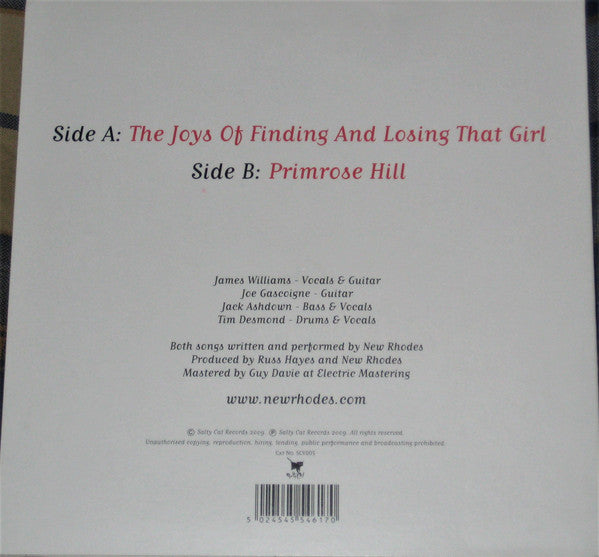 New Rhodes : The Joys Of Finding And Losing That Girl (7")