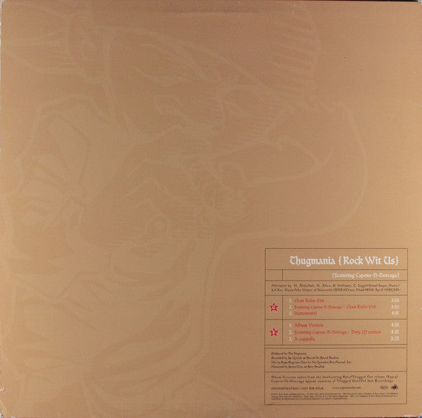 Musaliny-N-Maze : Thugmania (Rock Wit Us) (12", Single, Promo)