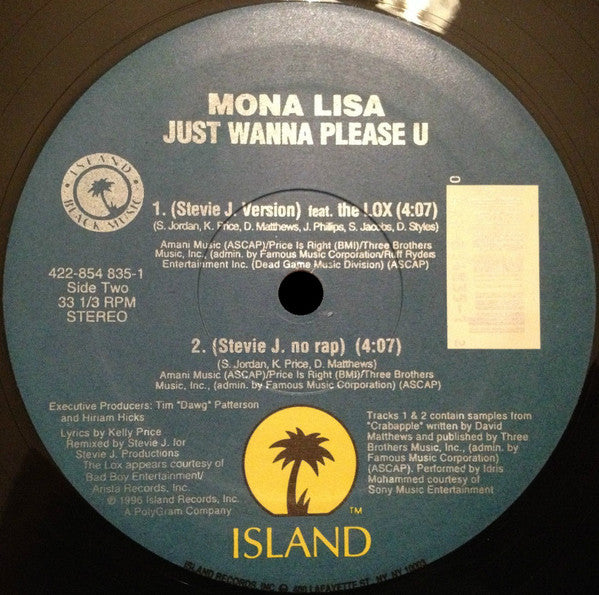 Mona Lisa (2) : Just Wanna Please U (12")