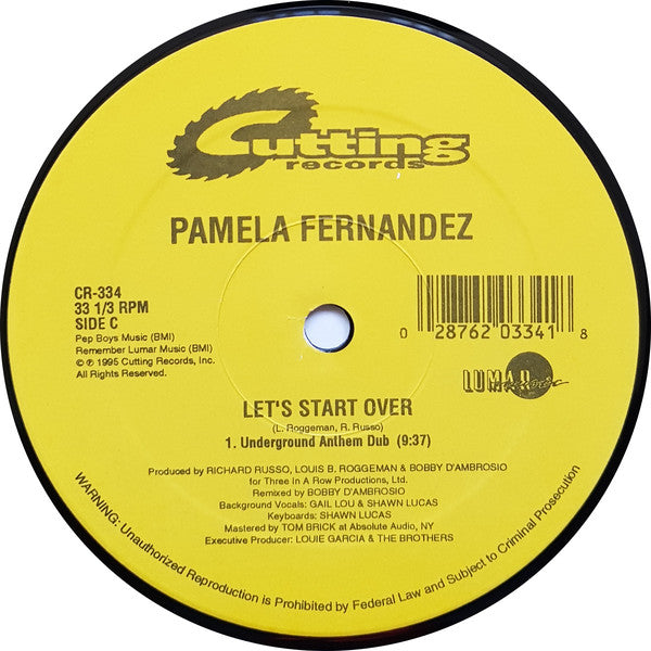 Pamela Fernandez : Let's Start Over (2x12")