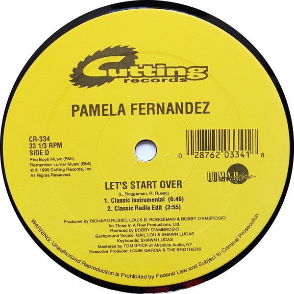 Pamela Fernandez : Let's Start Over (2x12")