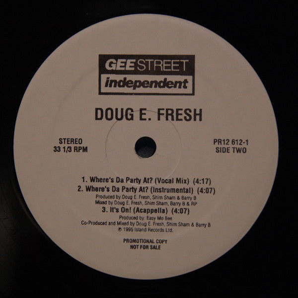 Doug E. Fresh : It's On! / Where's Da Party At? (12", Maxi, Promo)