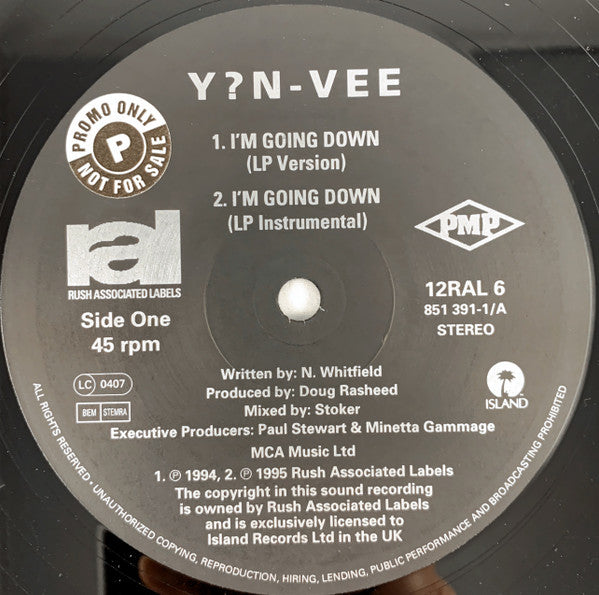 Y.N.V. : I'm Goin' Down (12")