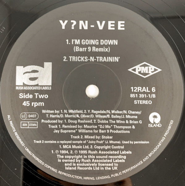 Y.N.V. : I'm Goin' Down (12")