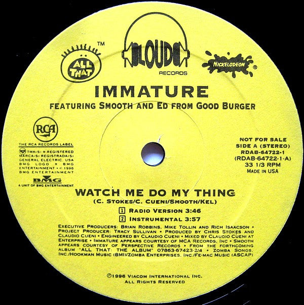 Immature : Watch Me Do My Thing (12", Single, Promo)