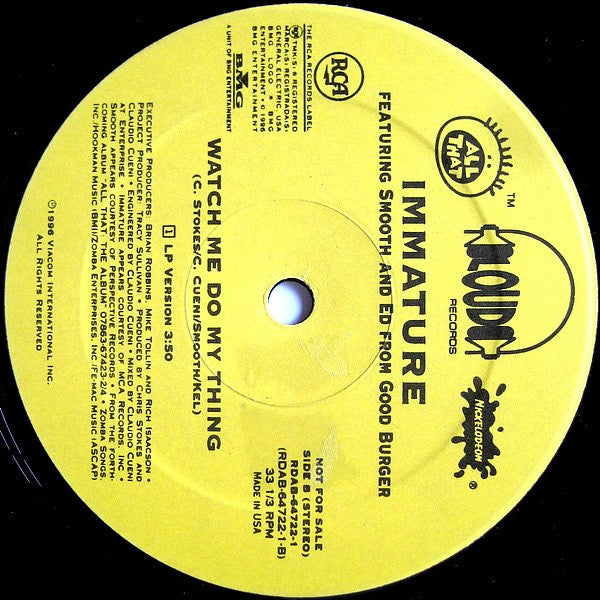 Immature : Watch Me Do My Thing (12", Single, Promo)