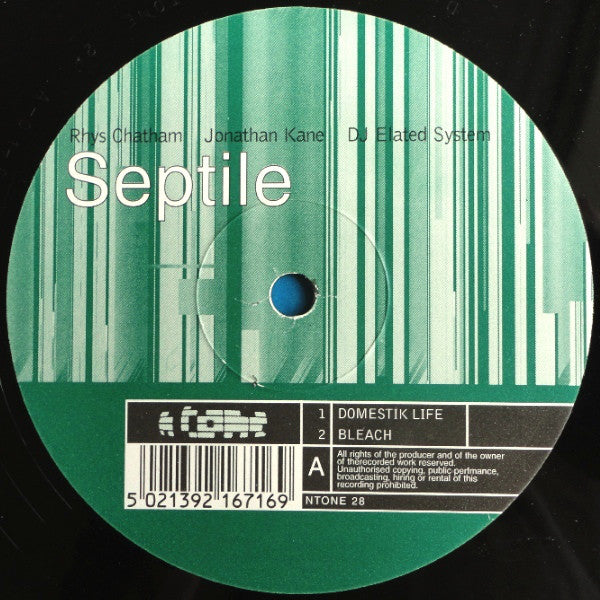 Rhys Chatham / Jonathan Kane / DJ Elated System : Septile (12")