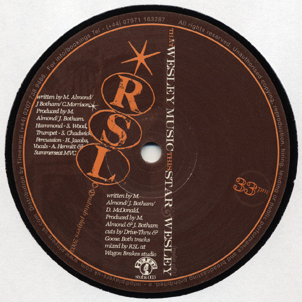 RSL : Wesley Music (12")