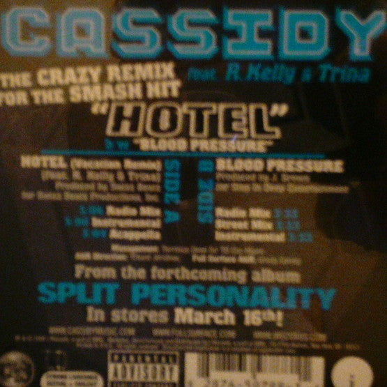Cassidy (3) : Hotel (Vacation Remix) (12")