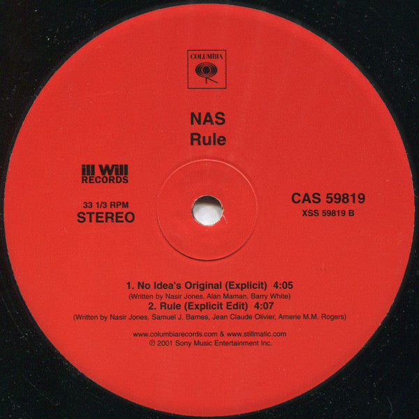 Nas : Rule (12")