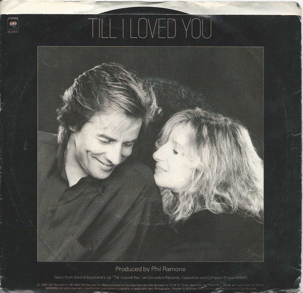 Barbra Streisand And Don Johnson : Till I Loved You (7", Styrene)