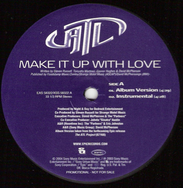 ATL (3) : Make It Up With Love (12", Promo)