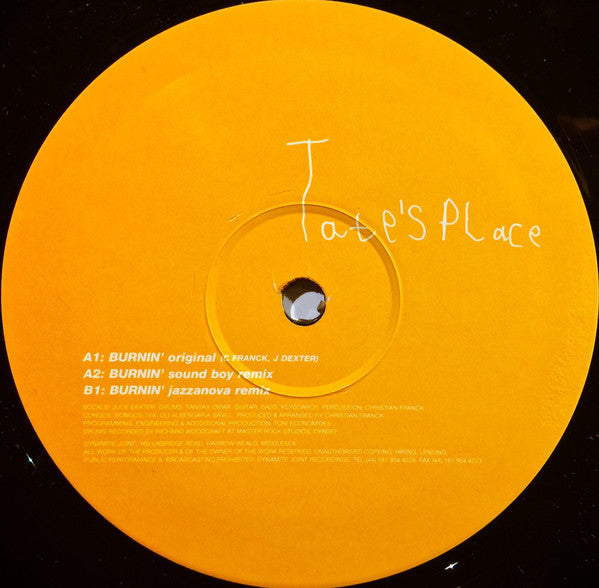 Tate's Place : Burnin' (12")