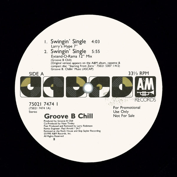 Groove B Chill : Swingin' Single (12", Promo)