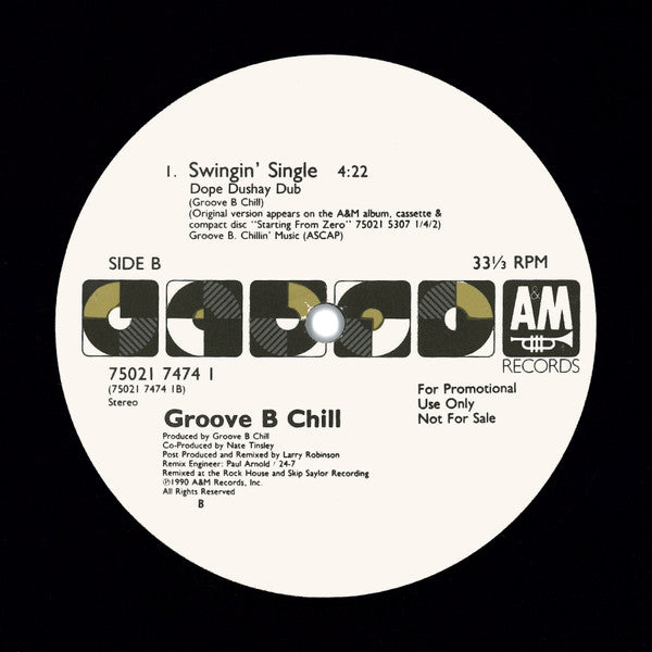 Groove B Chill : Swingin' Single (12", Promo)