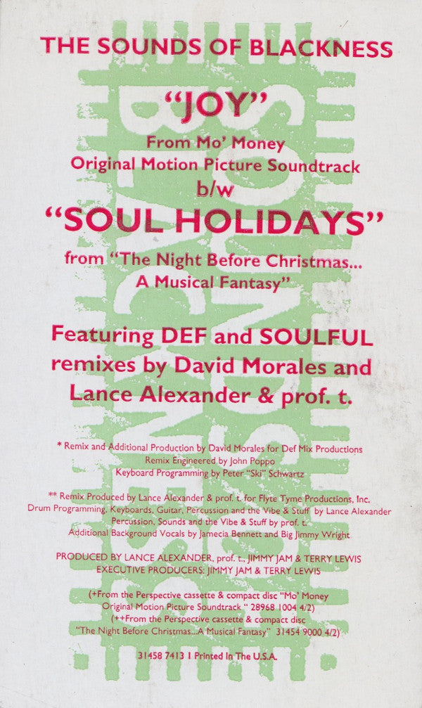Sounds Of Blackness : Joy (12", Single)