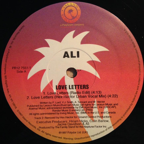 Alistair Tennant : Love Letters (12")