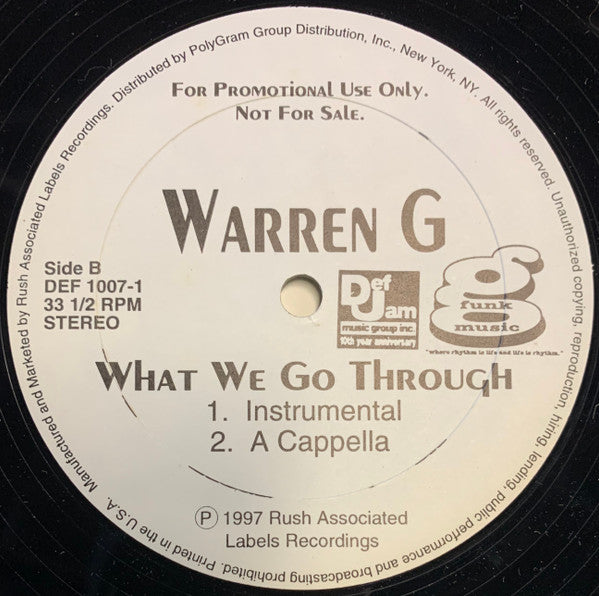 Warren G : What We Go Through (12", Single, Promo)