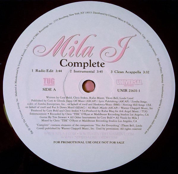 Mila J : Complete / I'm Mi (12", Promo)