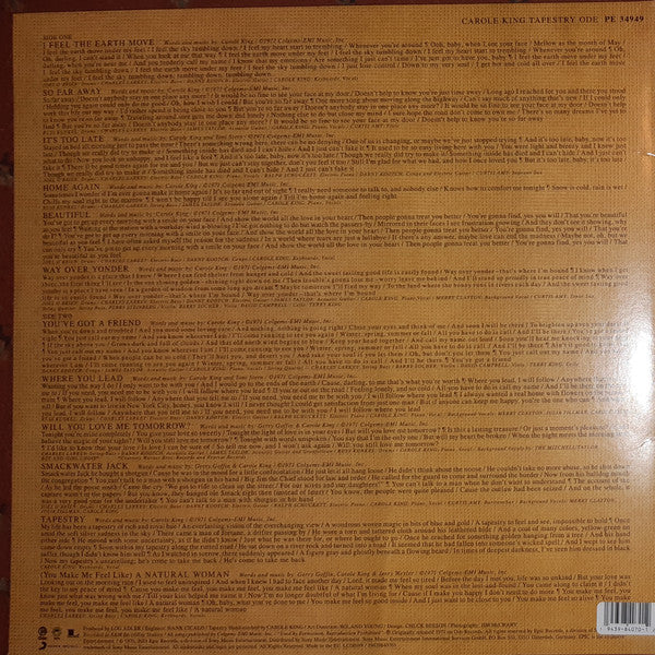 Carole King : Tapestry (LP, Album, RE, Gat)