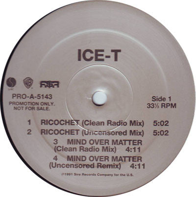 Ice-T : Ricochet (12", Promo)