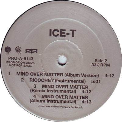 Ice-T : Ricochet (12", Promo)