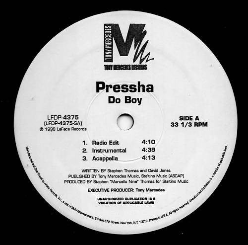 Pressha : Do Boy (12")