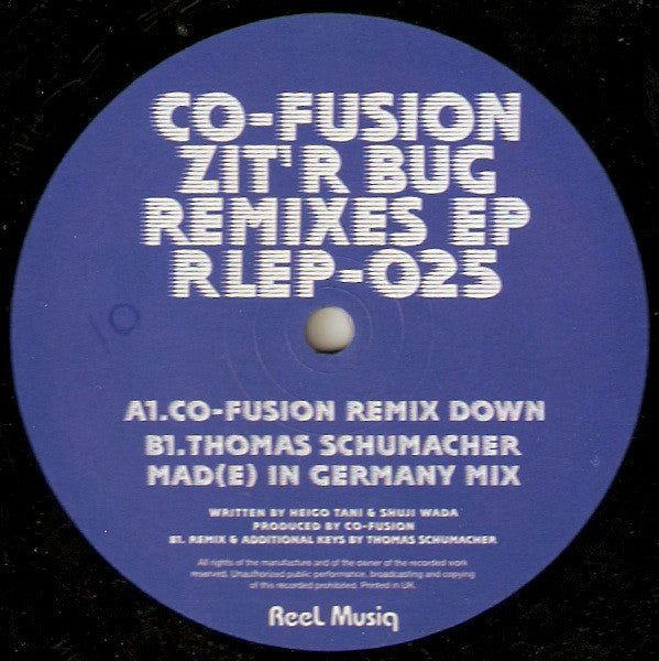 Co-Fusion : Zit'r Bug Remixes EP (2x12", EP)
