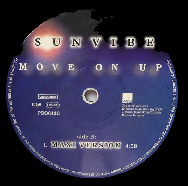Sunvibe : Move On Up (12", Promo)