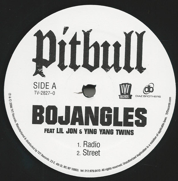 Pitbull Feat. Lil' Jon, Ying Yang Twins : Bojangles (Remix) (12", Promo)