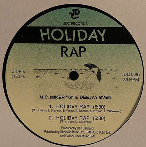 MC Miker G. & DJ Sven : Holiday Rap (12")