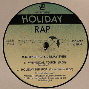 MC Miker G. & DJ Sven : Holiday Rap (12")
