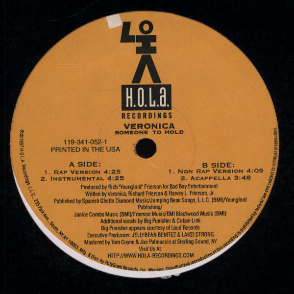 Veronica : Someone To Hold (12")