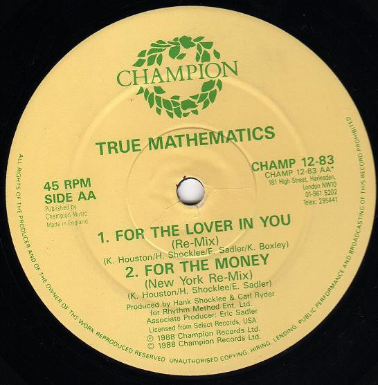 True Mathematics : For The Lover In You (12")