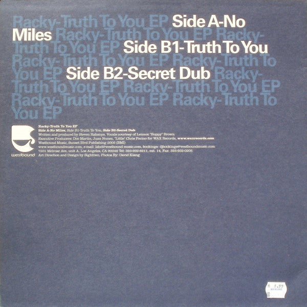 Racky : Truth To You EP (12", EP)