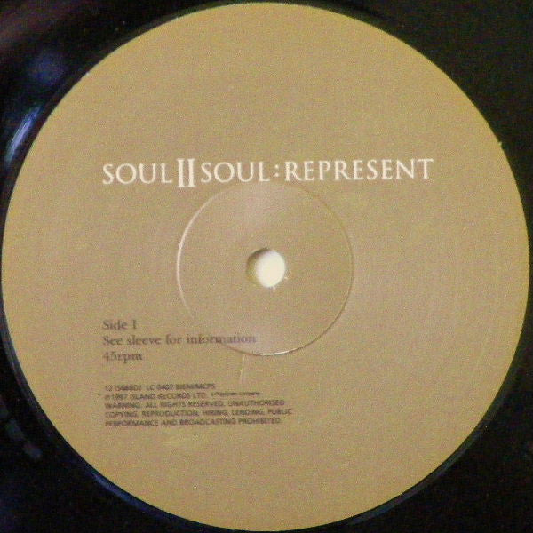 Soul II Soul : Represent (12", Promo)