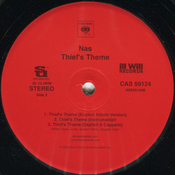 Nas : Thief's Theme (12", Promo)