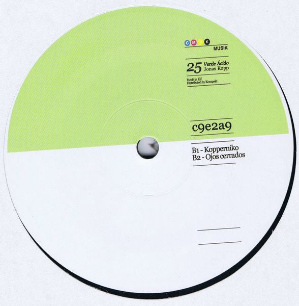 Jonas Kopp : Verde Acido (12")