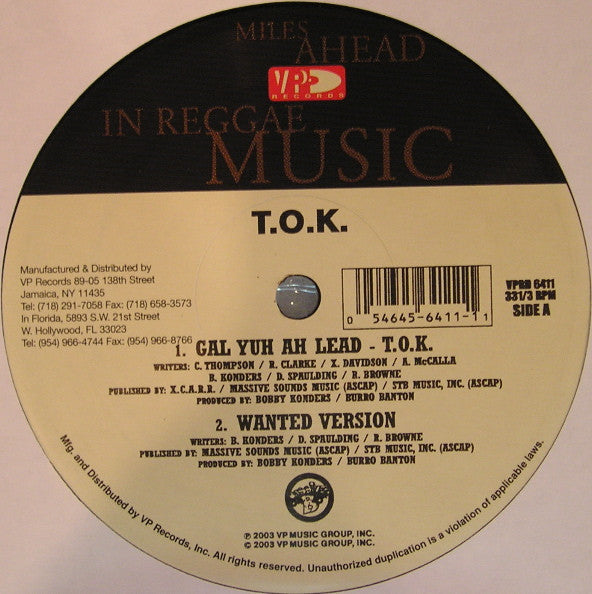 T.O.K. : Gal You Ah Lead (12")